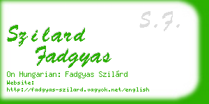 szilard fadgyas business card